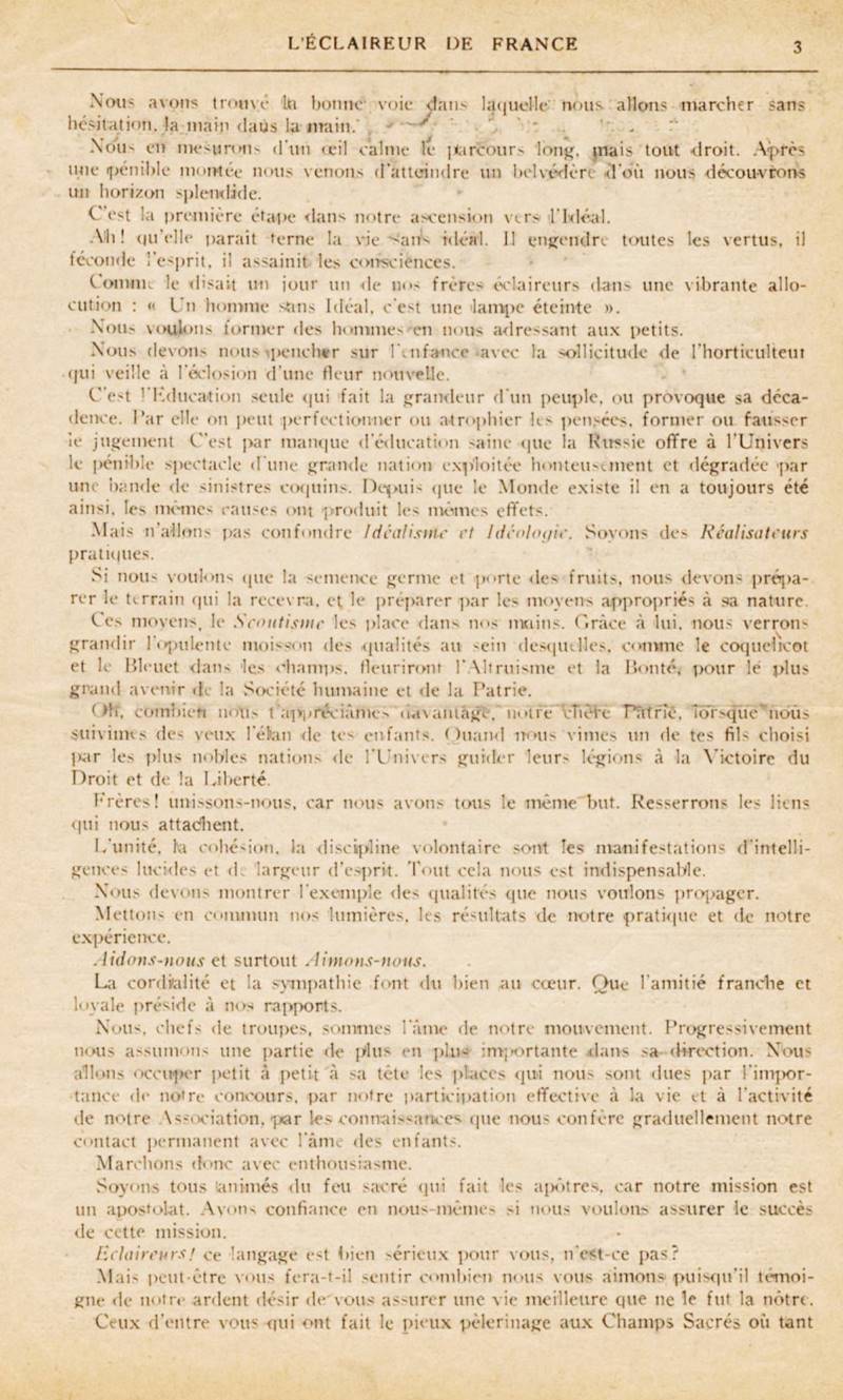 1918 11 LEclaireur de France n38 Page 2