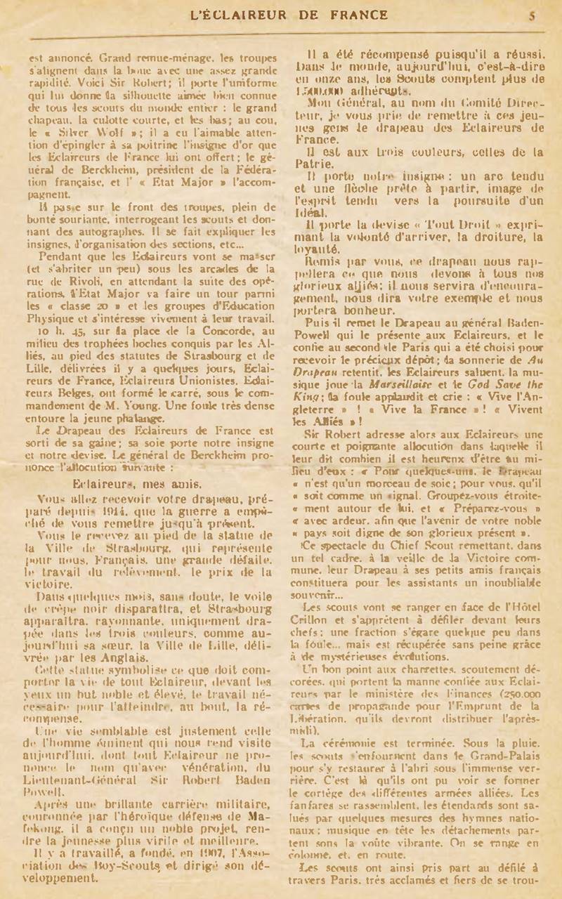 1918 11 LEclaireur de France n38 Page 5